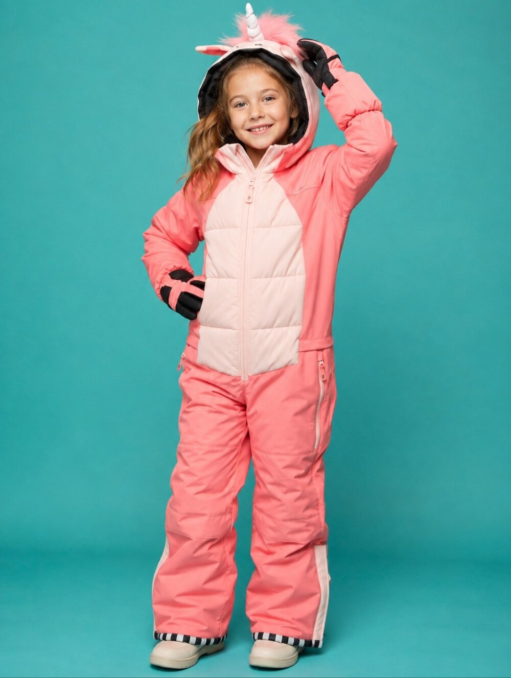 WeeDo Funwear Unicorn Snowsuit Kids 8-10 L 128-140 One Piece Ski Snow Suit